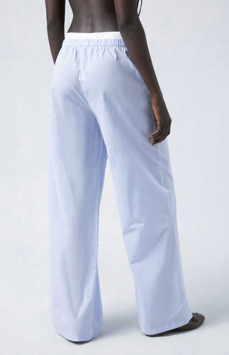 BLUE PacSun Exposed Waist Boxer Pants | HEWNUSR-89