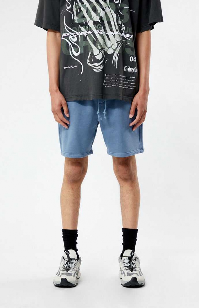 BLUE PacSun Fleece Volley Shorts | QVERKSO-23