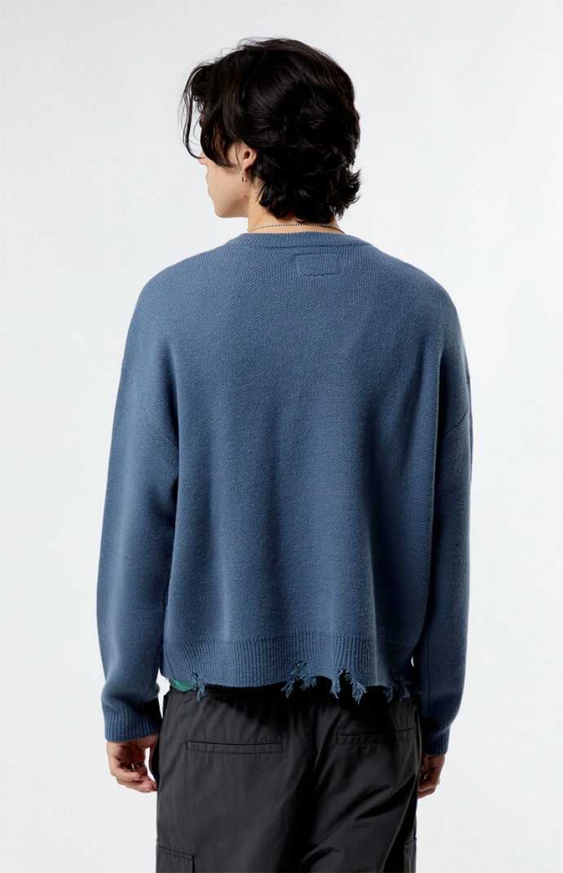 BLUE PacSun LA Landscapes Sweater | QHJAPOK-07