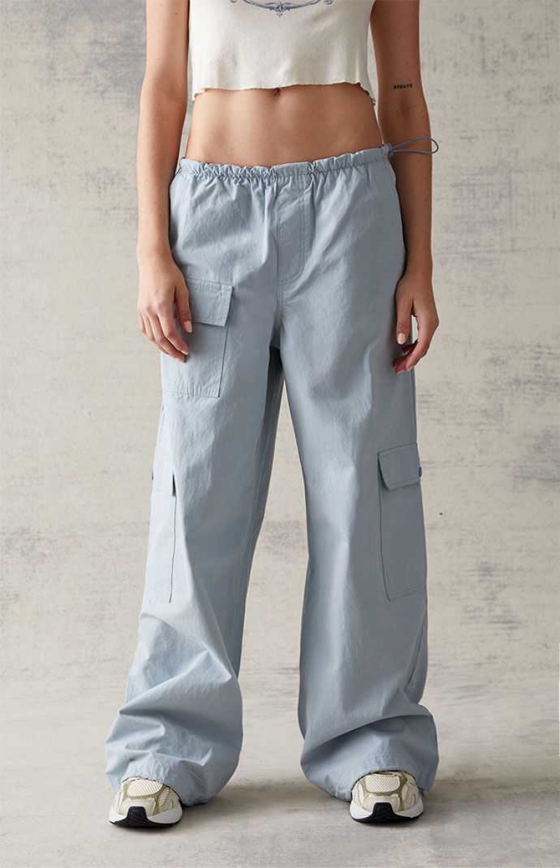 BLUE PacSun Pocket Cargo Bungee Pants | PWZHBTY-54