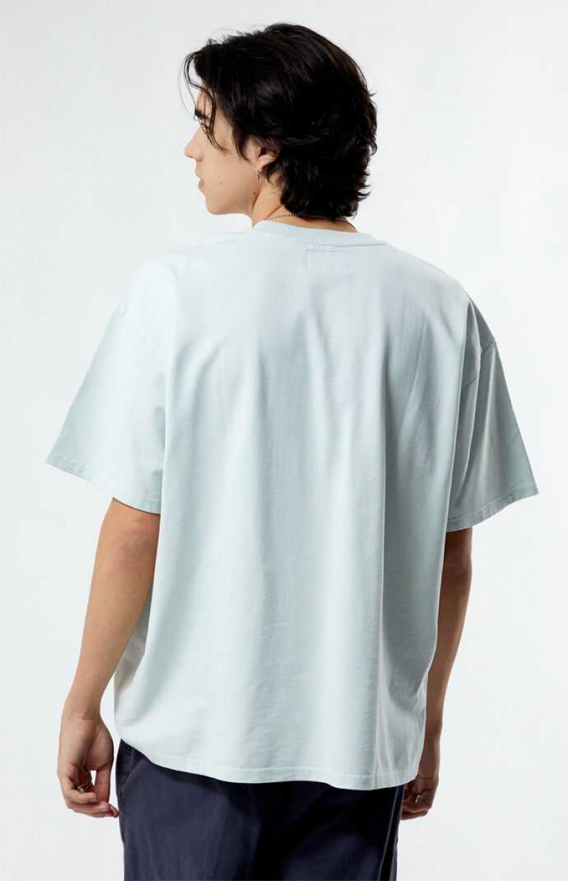 BLUE PacSun Yosemite Oversized Terry T-Shirt | JSOXVPD-70