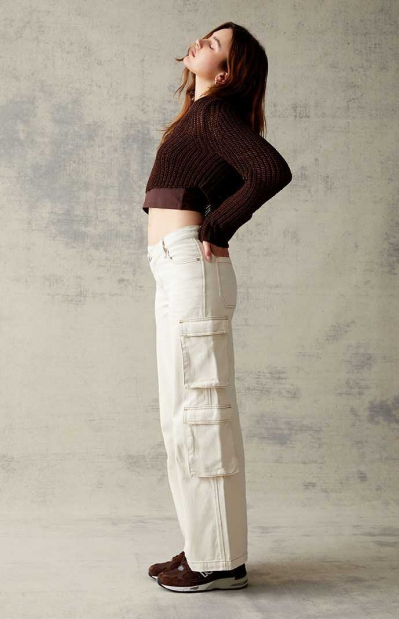 BONE PacSun Bone Asymmetrical '90s Baggy Cargo Pants | EFWZOMP-98