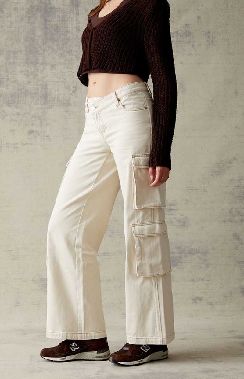 BONE PacSun Bone Asymmetrical '90s Baggy Cargo Pants | EFWZOMP-98