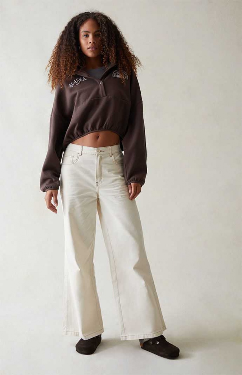 BONE PacSun Bone Elastic Waist Wide Leg Trousers | SVRLDNZ-21