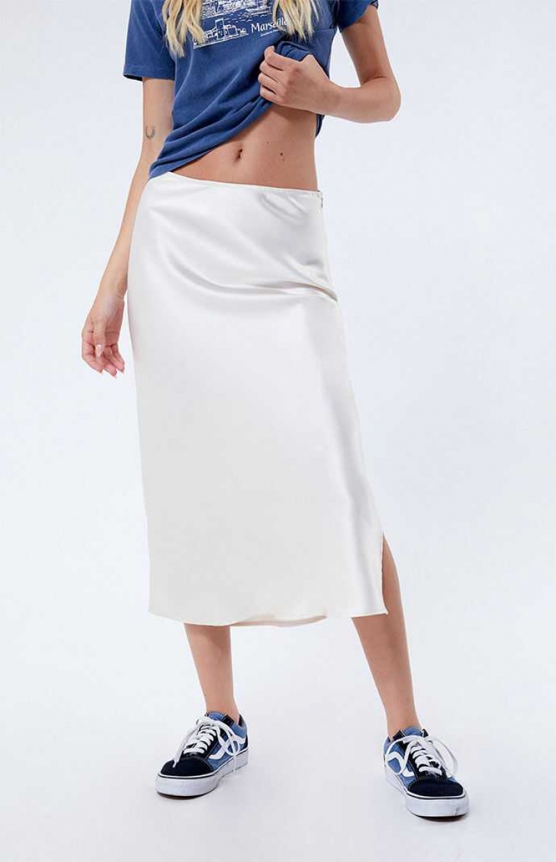 BONE PacSun Satin Midi Skirt | EZUNBIX-76