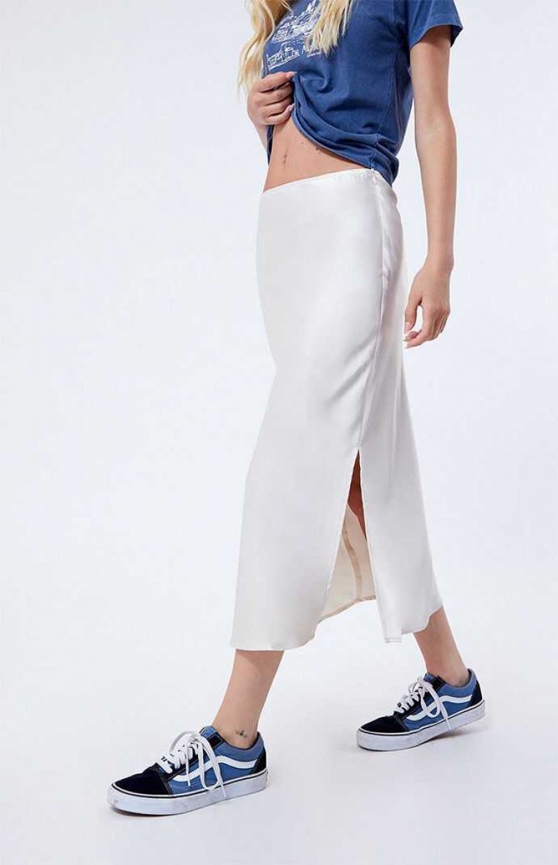 BONE PacSun Satin Midi Skirt | EZUNBIX-76