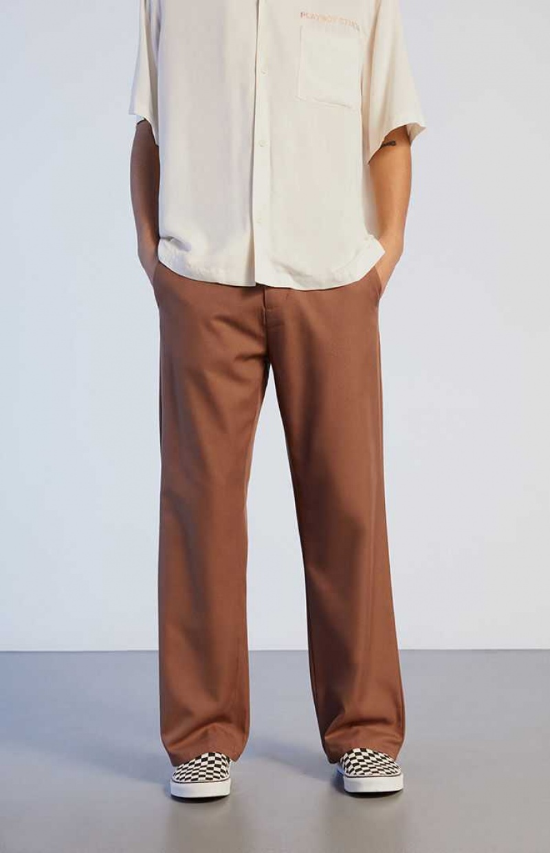 BROWN PacSun Bootcut Trouser Pants | QGOWIEC-53