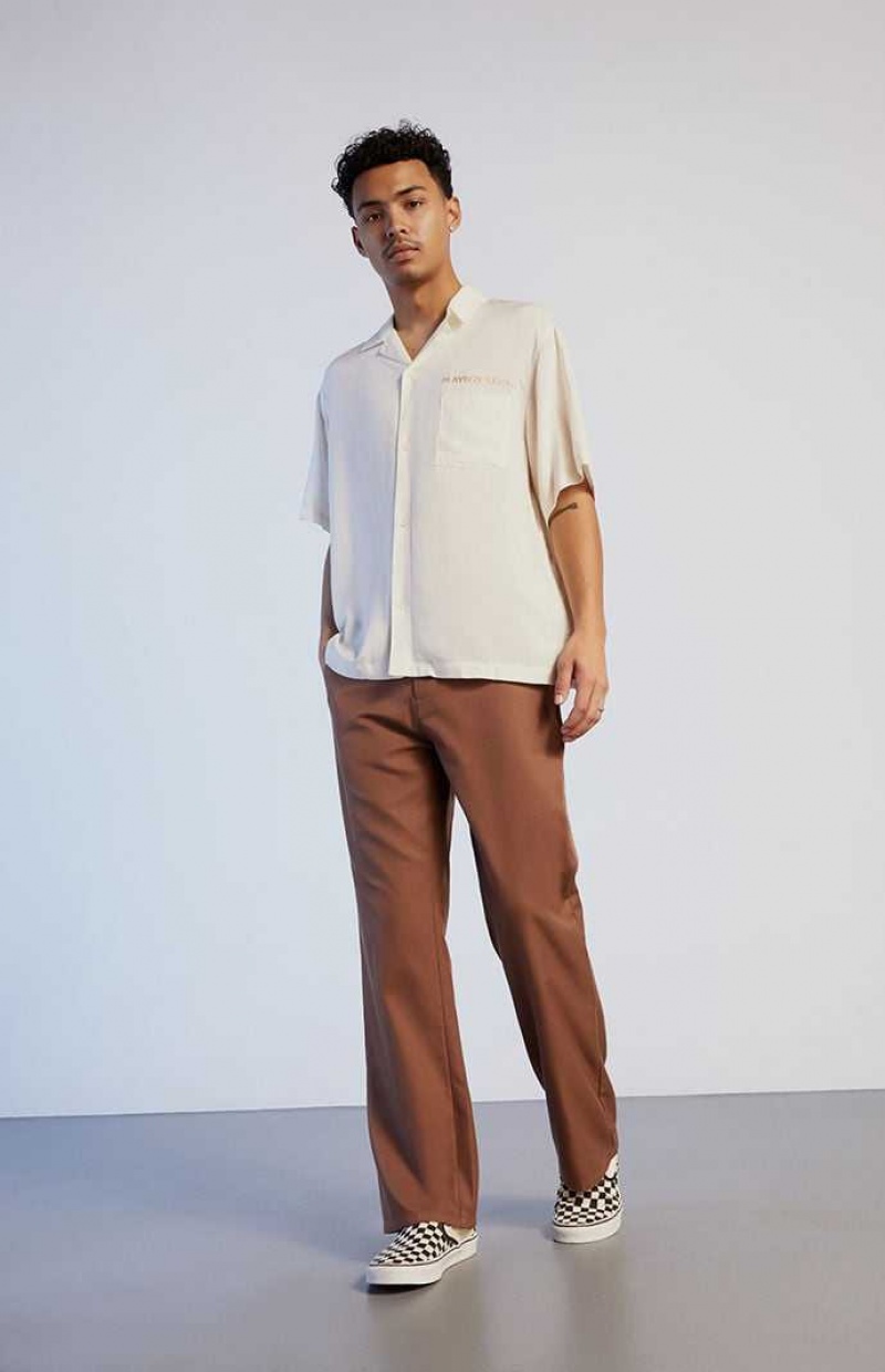 BROWN PacSun Bootcut Trouser Pants | QGOWIEC-53