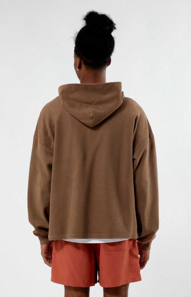 BROWN PacSun Brown Pacific Sunwear Alley Hoodie | MATGKNR-92