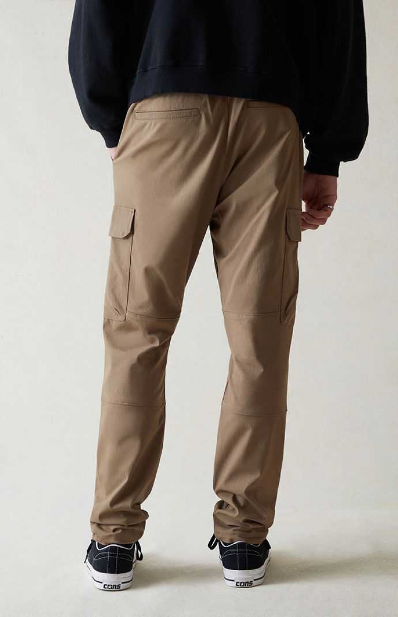 BROWN PacSun Brown Performance Athletic Slim Cargo Pants | QFOVDAK-34