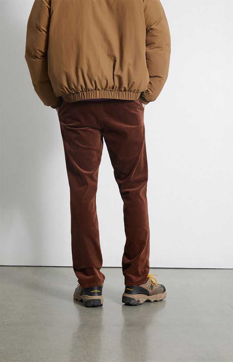 BROWN PacSun Brown Slim Chino Pants | FWQZTVO-13