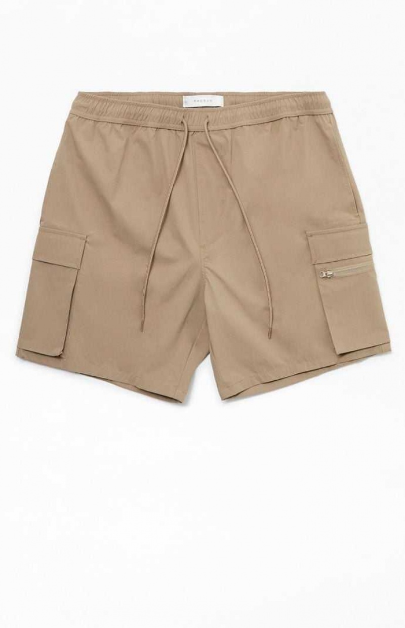 BROWN PacSun Brown Stretch Cargo Shorts | YIBQKAV-05