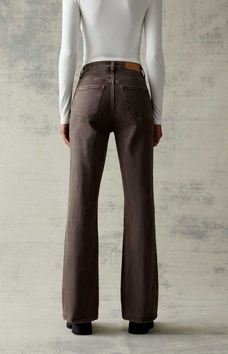 BROWN PacSun Brown Stretch High Waisted Bootcut Jeans | CLTZGJX-84