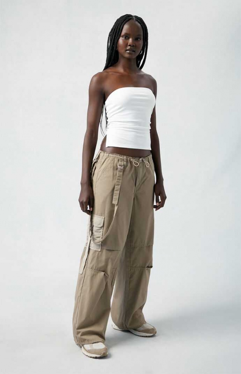 BROWN PacSun Brown Toggle Baggy Cargo Pants | VNDWXCH-35