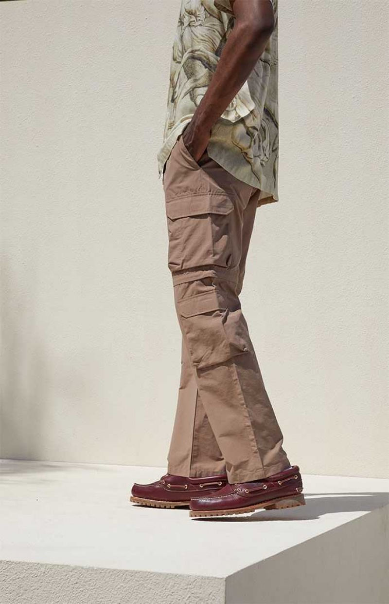 BROWN PacSun Brown Zip Off Cargo Pants | JYRDGQI-02