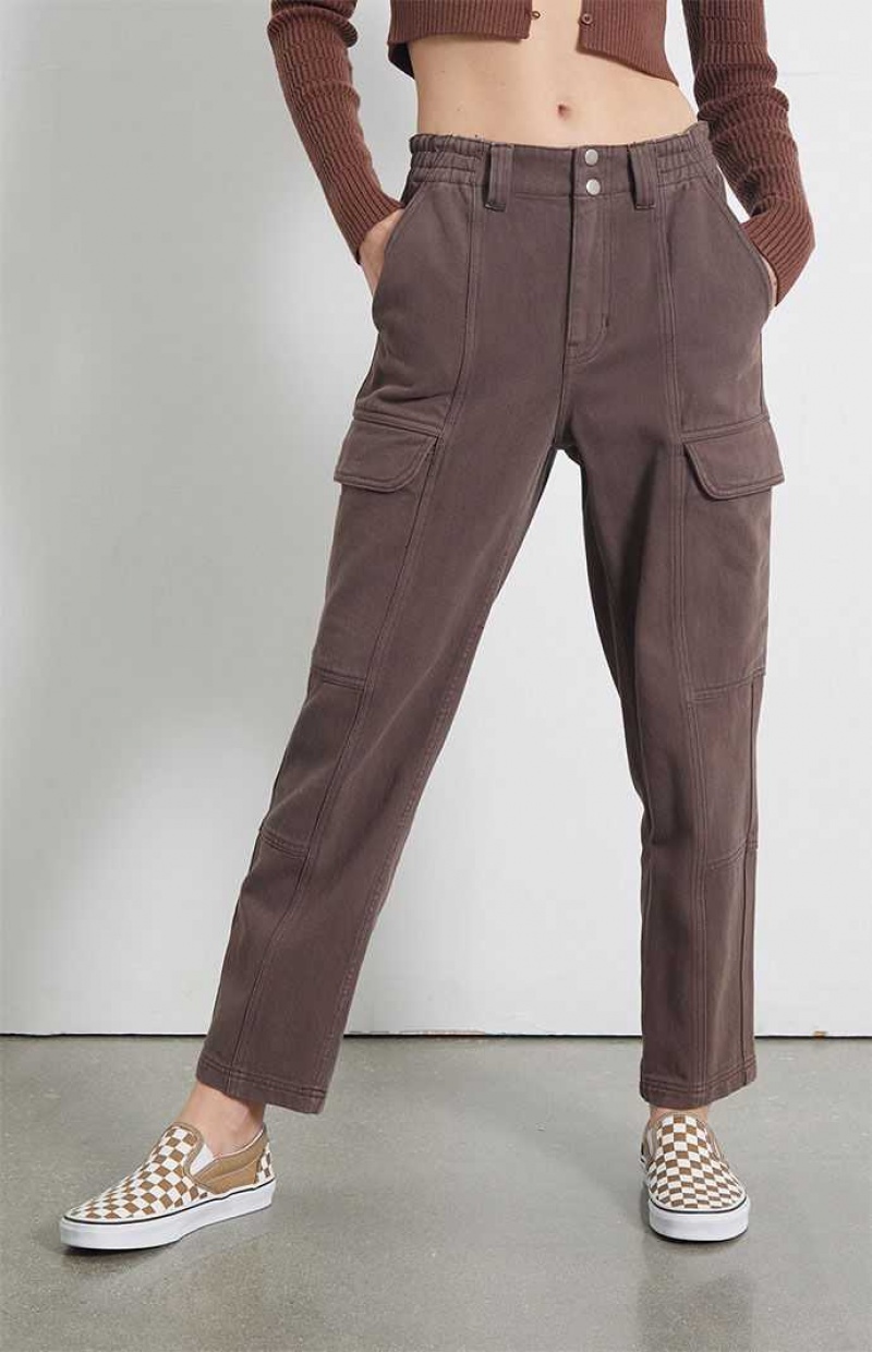 BROWN PacSun Brownie Utility Cargo Pants | DUJRZQS-82