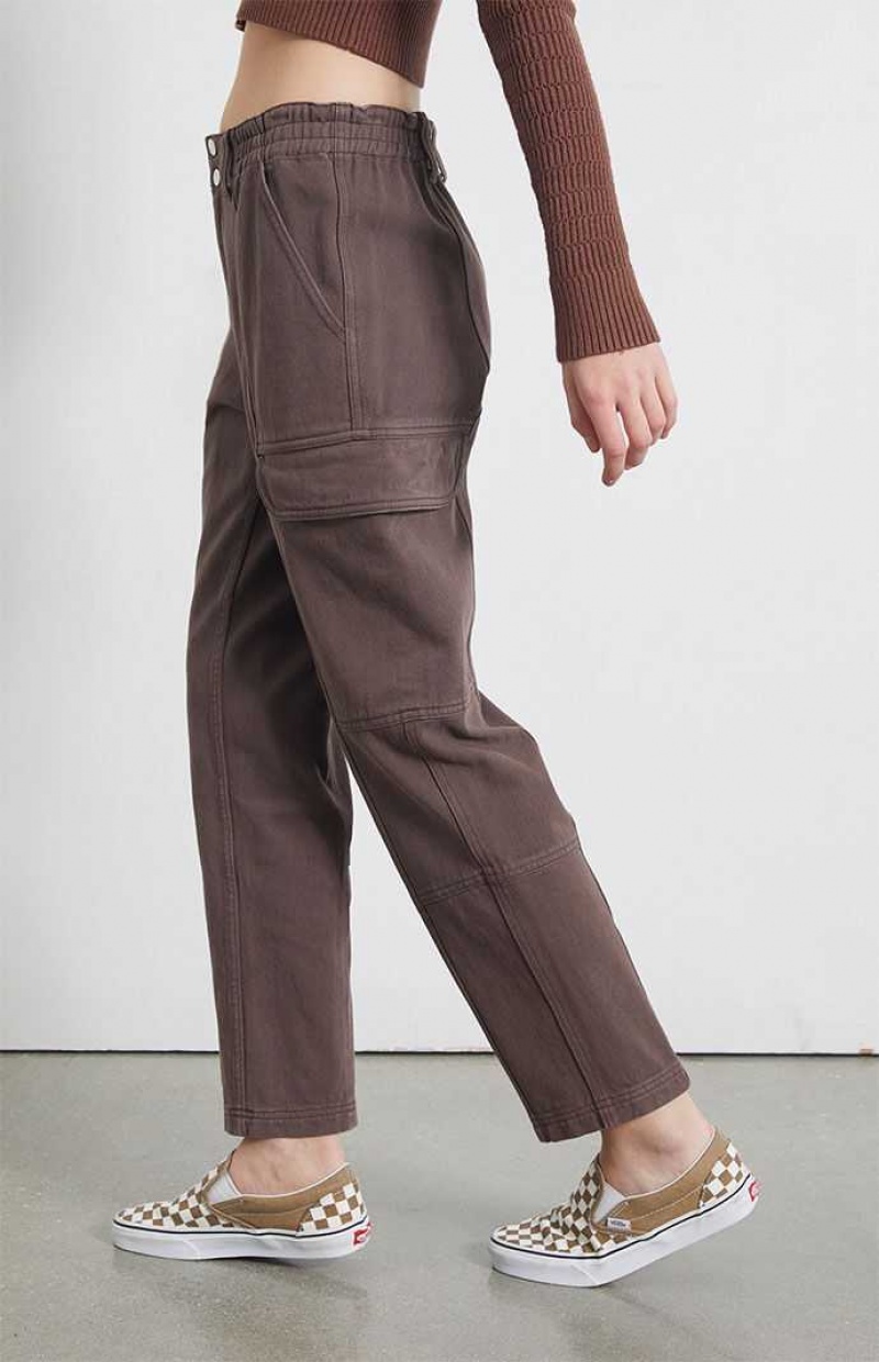 BROWN PacSun Brownie Utility Cargo Pants | DUJRZQS-82