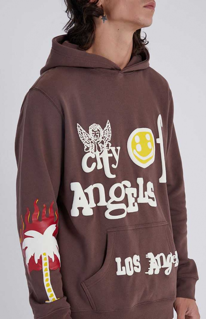 BROWN PacSun City of Angels Hoodie | IJACMEW-10