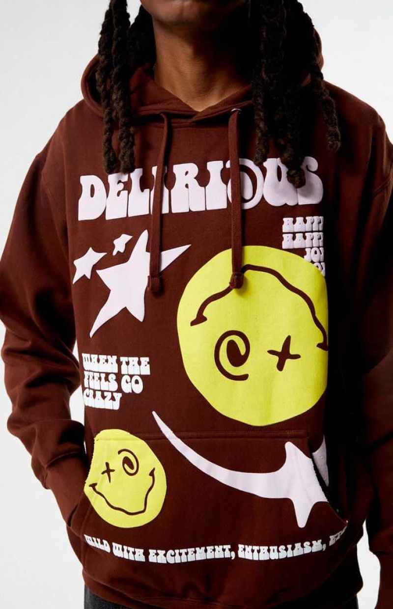 BROWN PacSun Delirious Hoodie | SWVUDEI-95