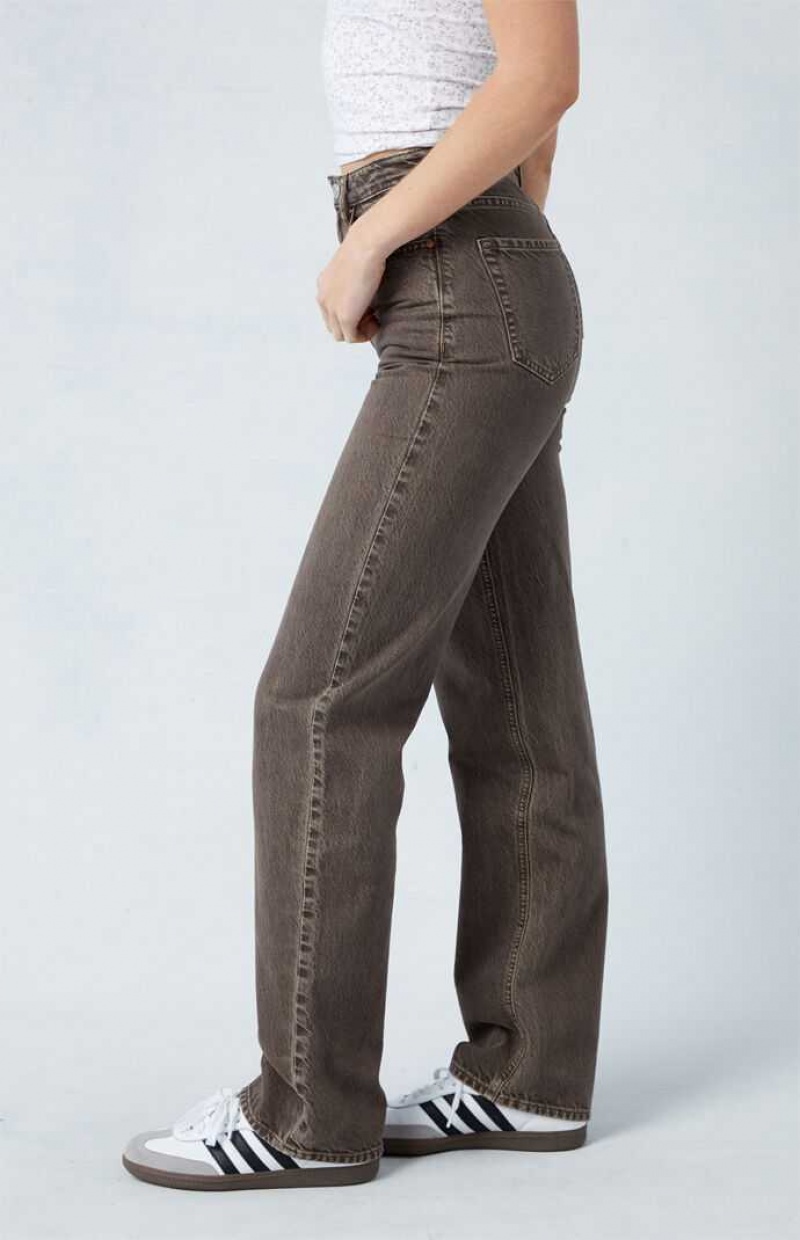 BROWN PacSun Eco Brown '90s Boyfriend Jeans | MGWQLDJ-80