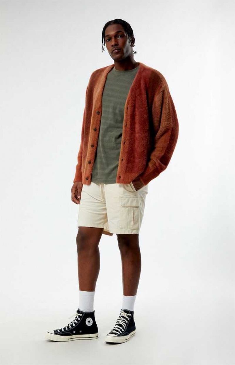 BROWN PacSun Mac Fuzzy Cardigan | APLGSBZ-71