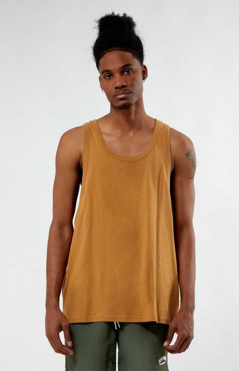 BROWN PacSun PS Basics Eco Brown Tank Top | FKWAQBD-78