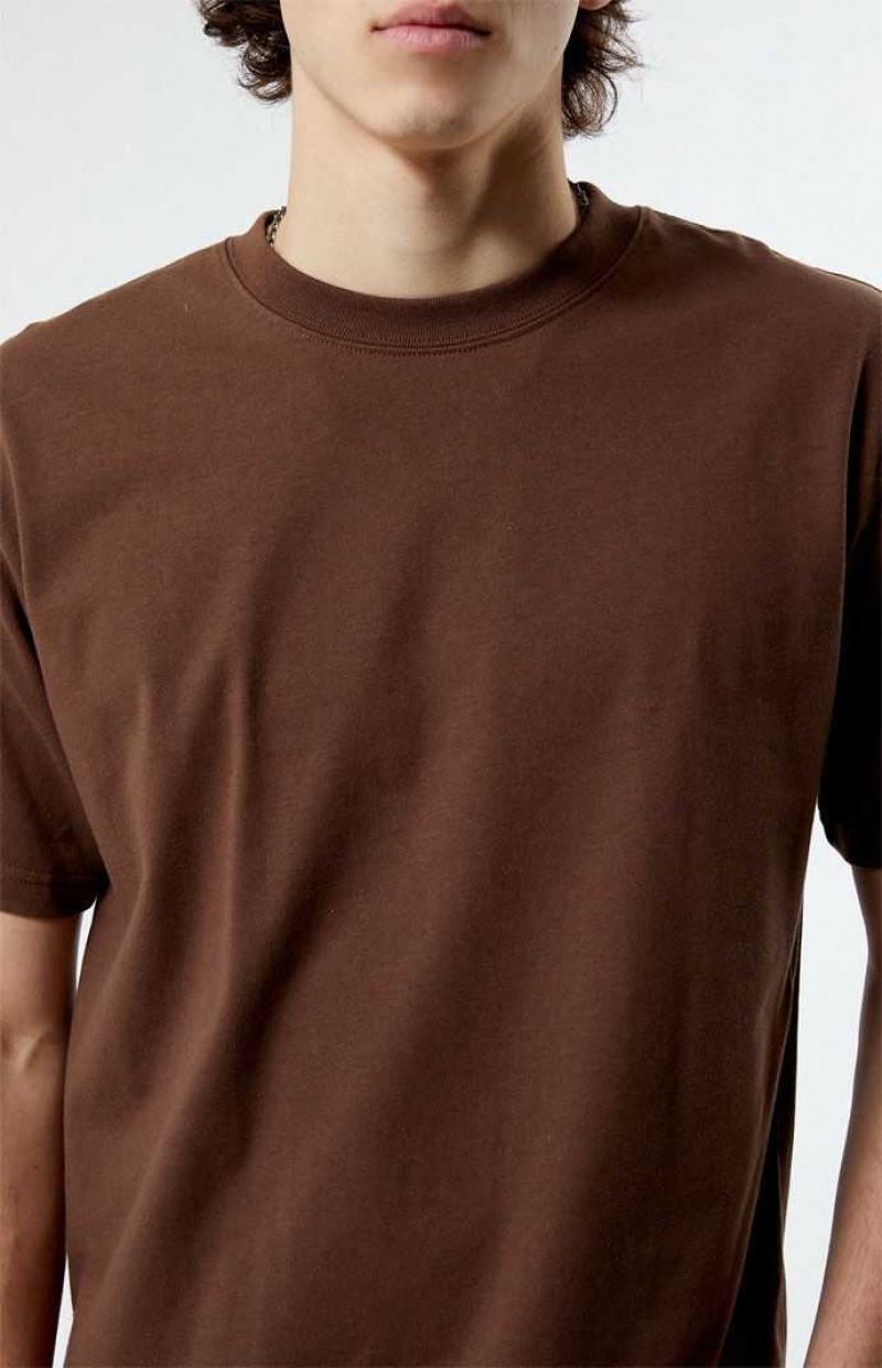 BROWN PacSun Premium T-Shirt | FSWTVIQ-85