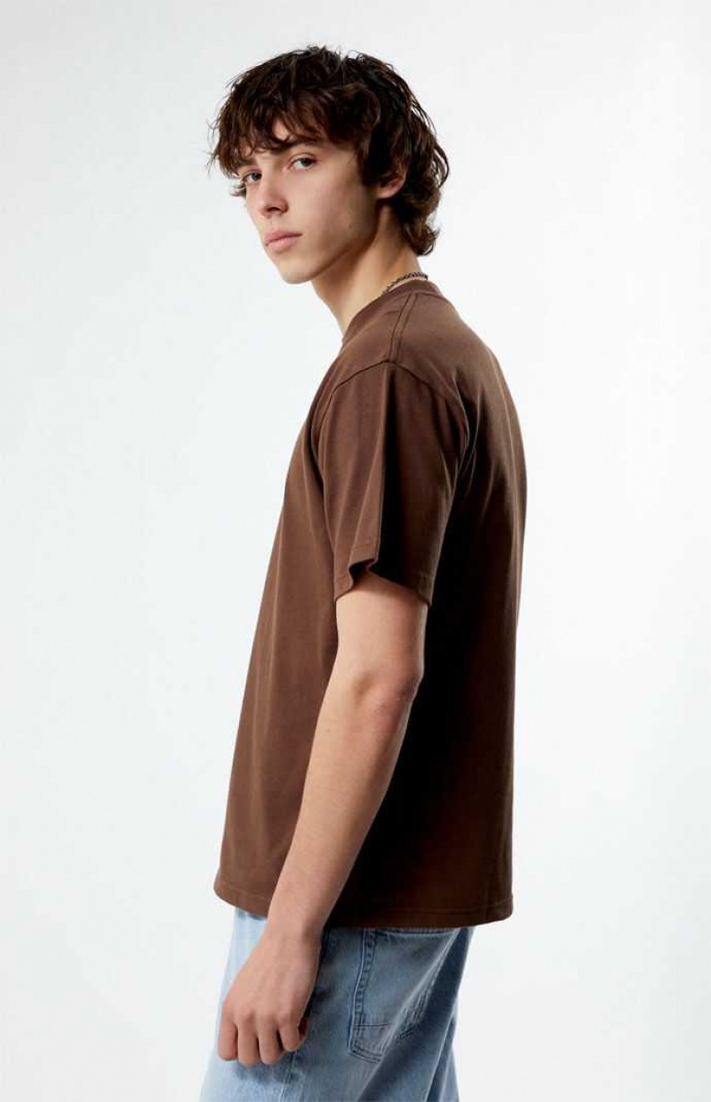 BROWN PacSun Premium T-Shirt | FSWTVIQ-85