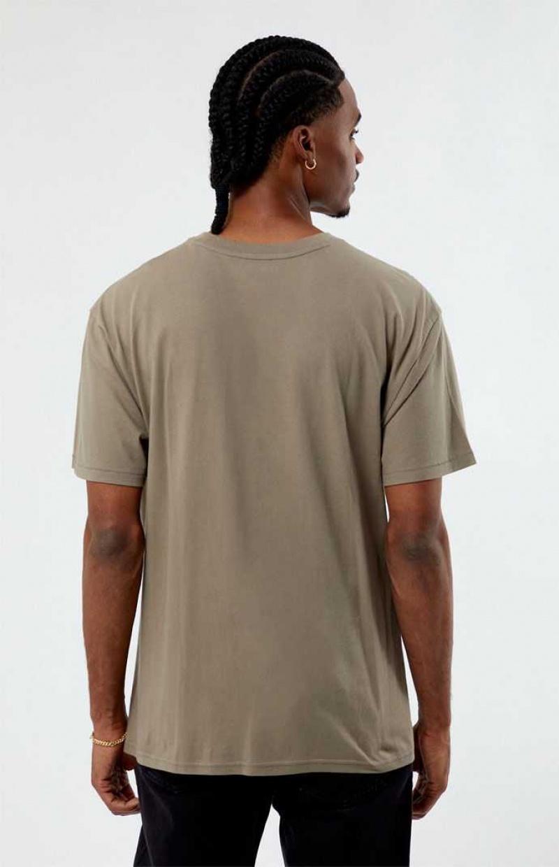 BROWN PacSun Printed In LA T-Shirt | ADQXCPT-91