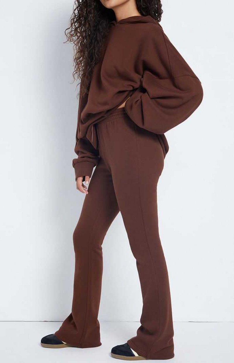 BROWN PacSun Ryan Bungee Flare Sweatpants | LTRANDY-30