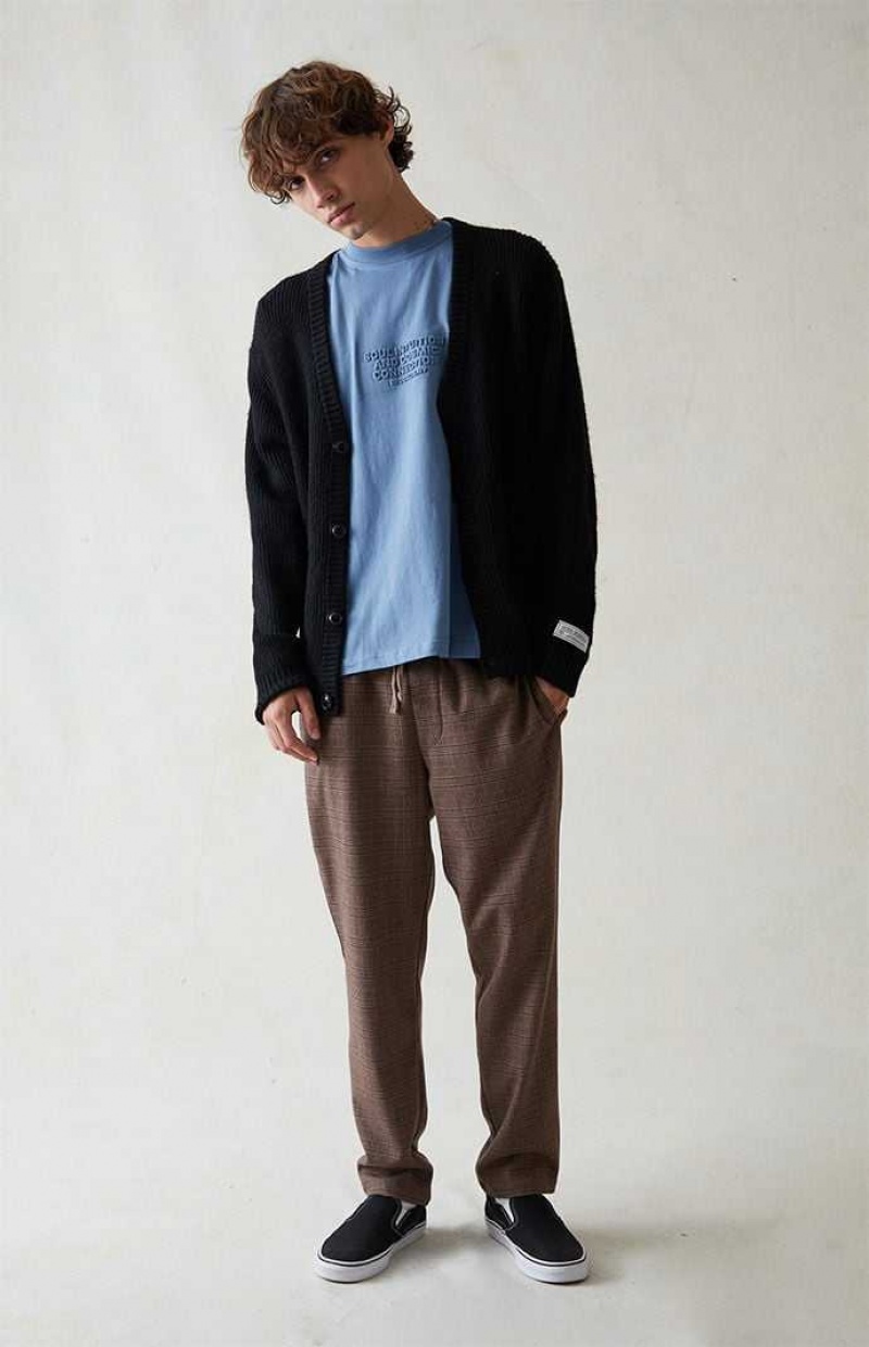 BROWN PacSun Stretch Brown Slim Trousers | NRLEDGF-89