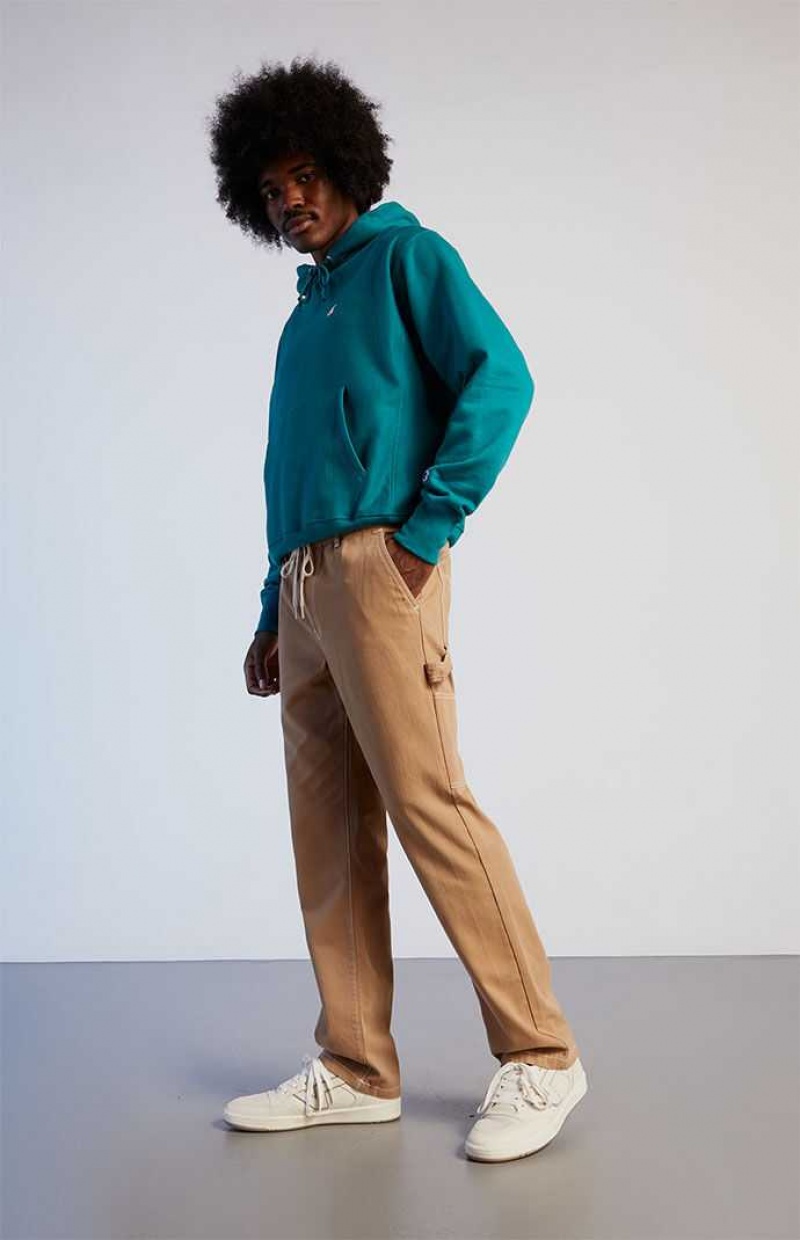 BROWN PacSun Twill Carpenter Pants | TNMIGQU-49