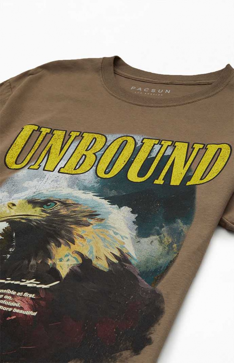 BROWN PacSun Unbound T-Shirt | CAGLNYQ-93