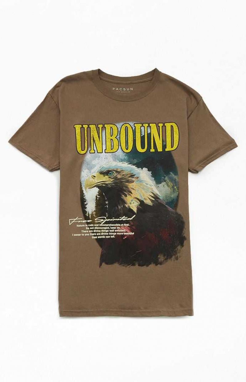 BROWN PacSun Unbound T-Shirt | CAGLNYQ-93