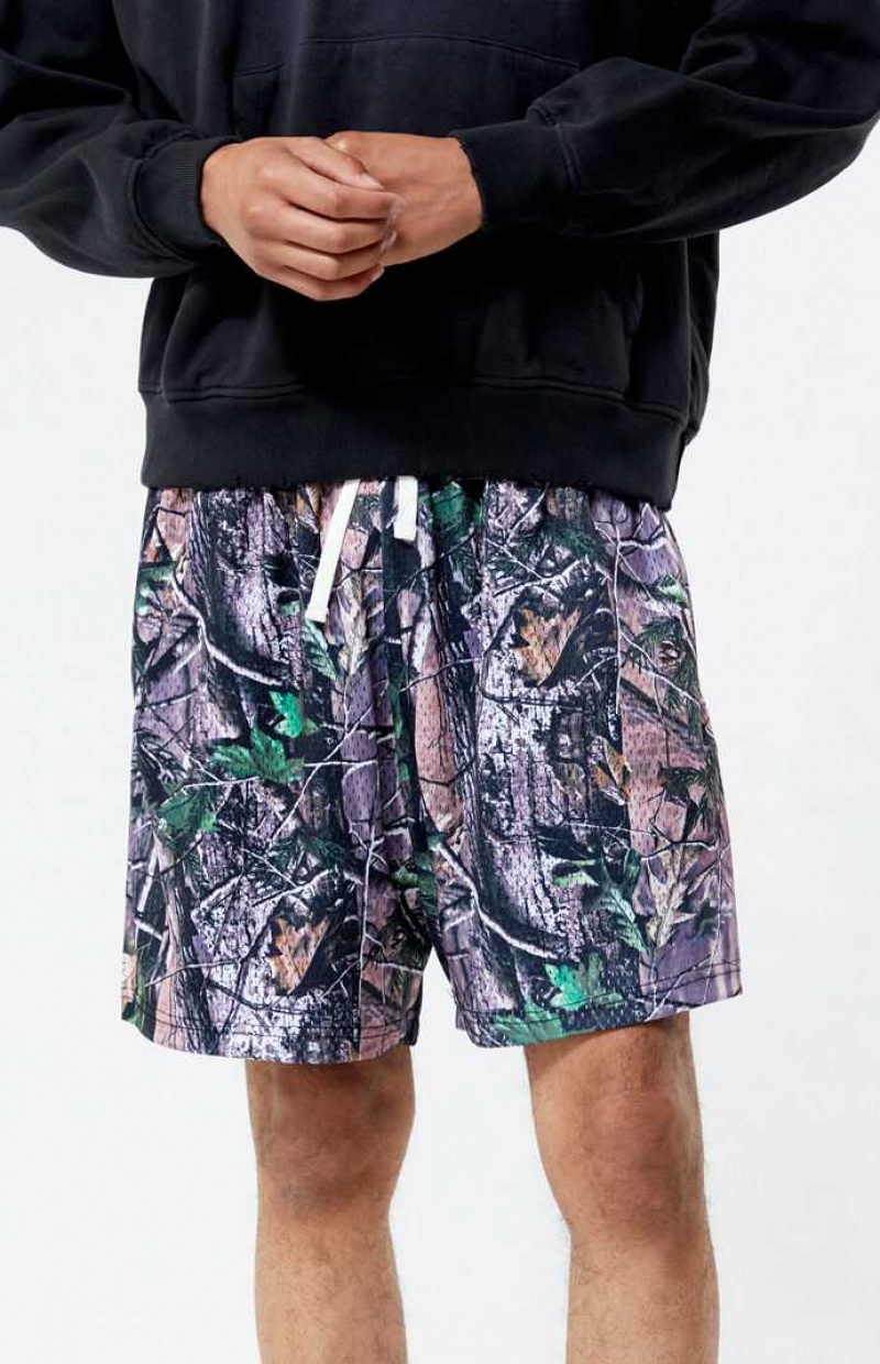 CAMOUFLAGE PacSun Camo Mesh Basketball Shorts | SONEXAF-76