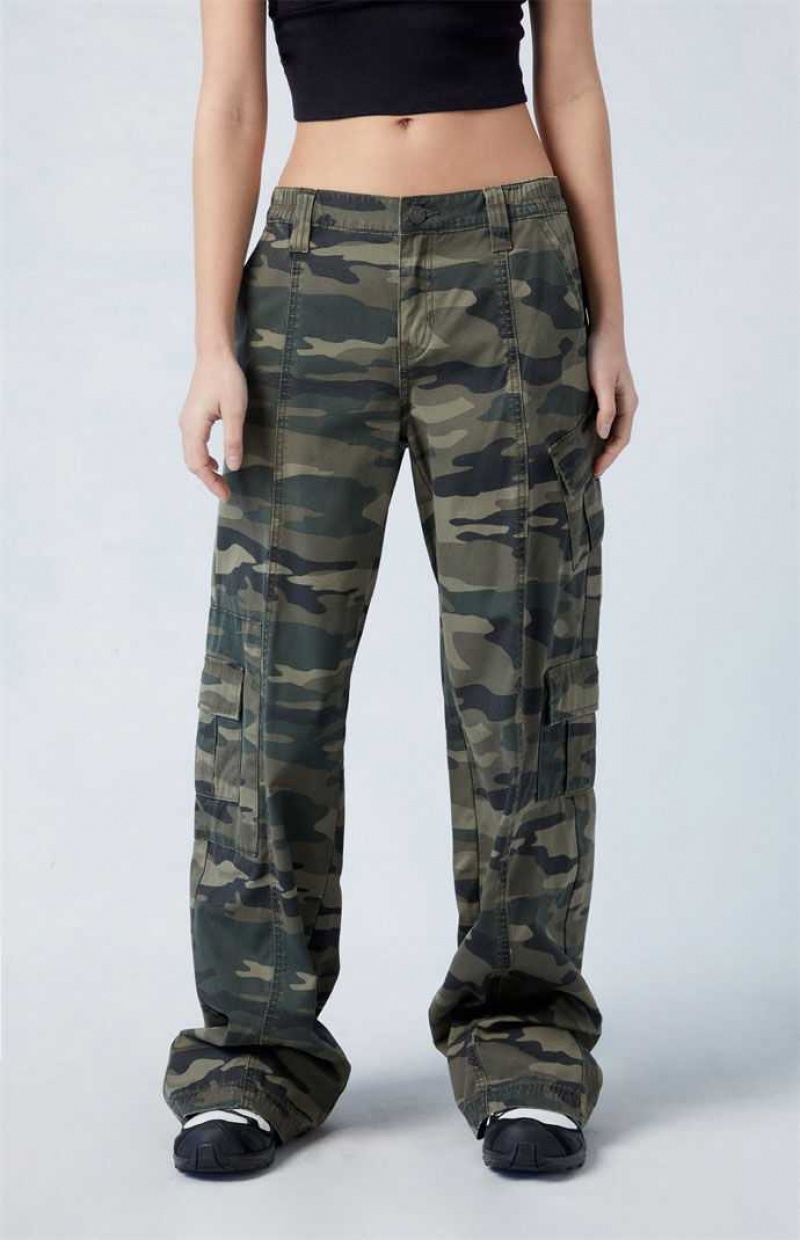 CAMOUFLAGE PacSun Camouflage Lightweight Low Rise Baggy Pants | CFDLYHP-63