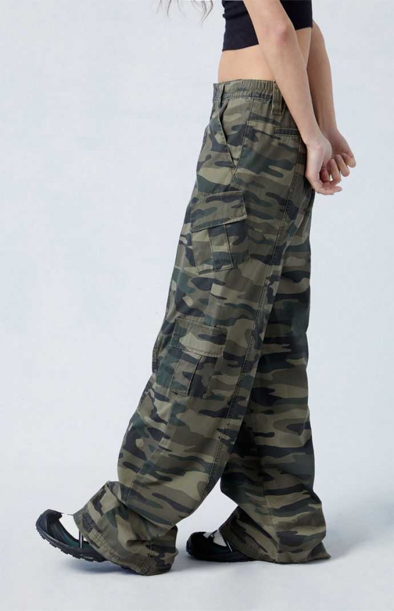 CAMOUFLAGE PacSun Camouflage Lightweight Low Rise Baggy Pants | CFDLYHP-63