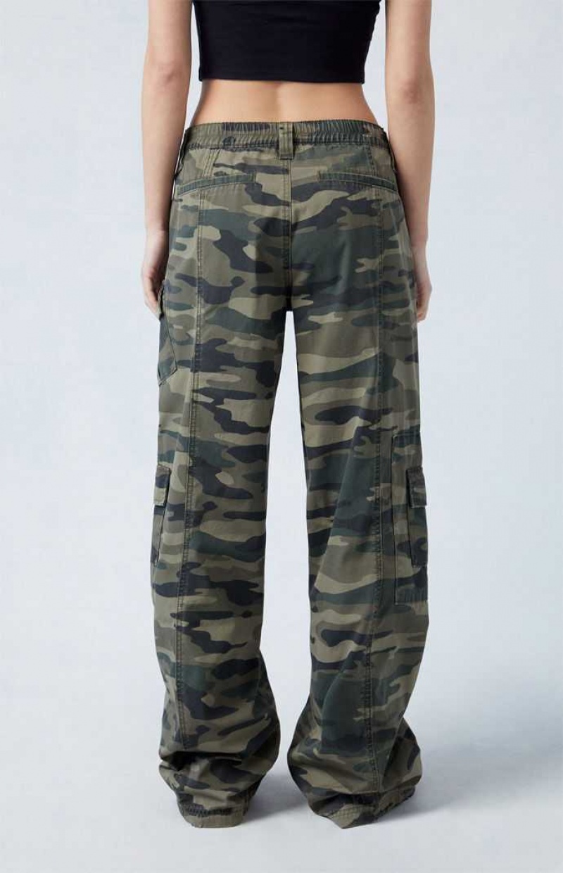 CAMOUFLAGE PacSun Camouflage Lightweight Low Rise Baggy Pants | CFDLYHP-63