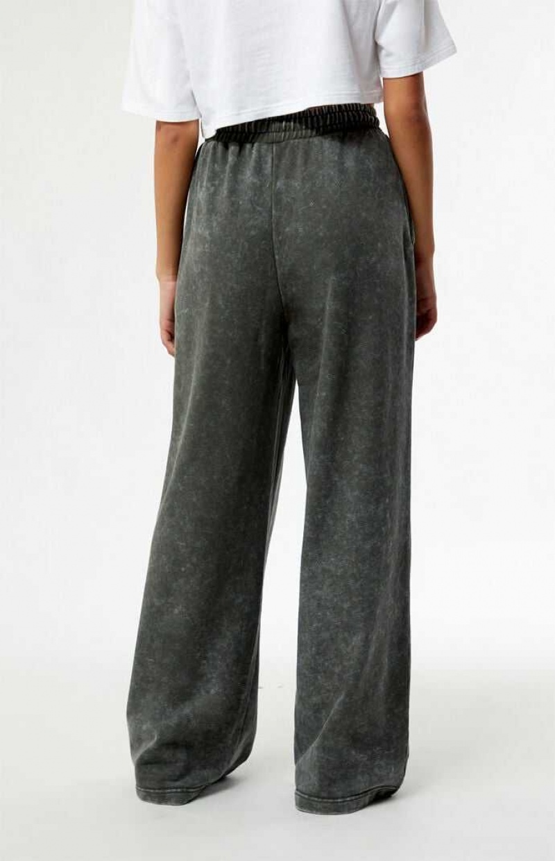 CHARCOAL PacSun Acid Wash Wide Leg Sweatpants | XQODSIP-62