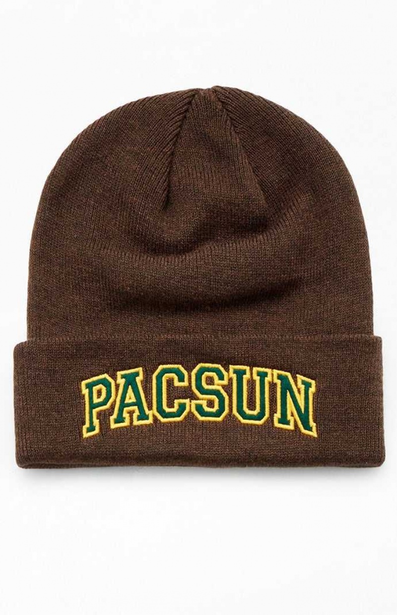 CHARCOAL PacSun Arch Logo Beanie | HTNDOIB-04