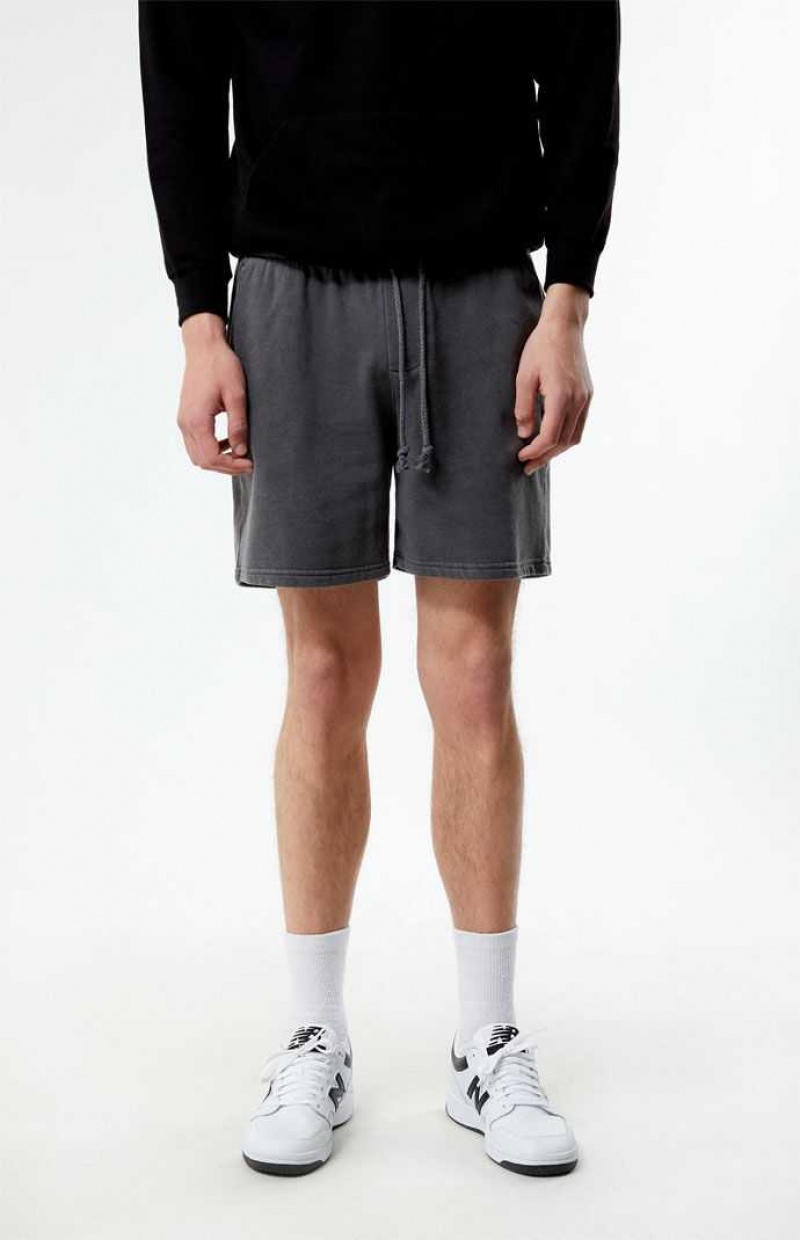 CHARCOAL PacSun Charcoal Fleece Volley Shorts | DXEMKCW-20