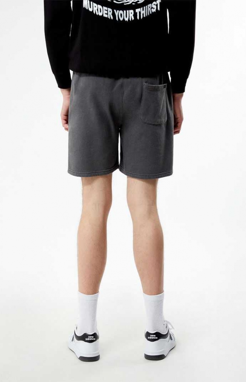 CHARCOAL PacSun Charcoal Fleece Volley Shorts | DXEMKCW-20