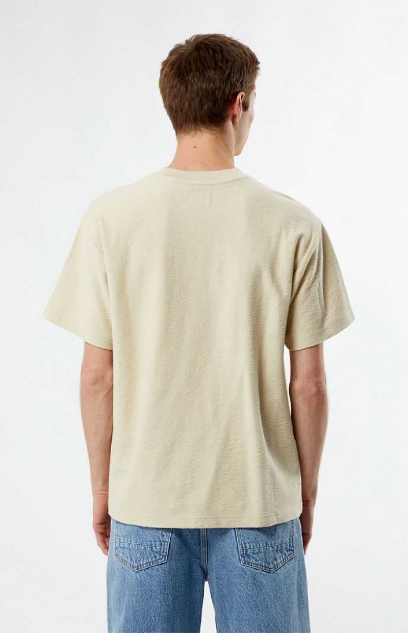 CREAM PacSun Cream Grooves T-Shirt | JYVQNPD-65