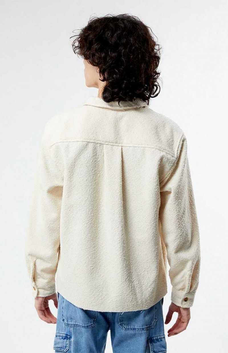 CREAM PacSun Cream Oversized Wooly Solid Shacket | JVKZCDH-28