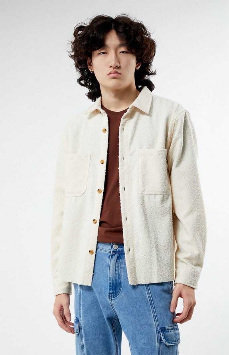 CREAM PacSun Cream Oversized Wooly Solid Shacket | JVKZCDH-28