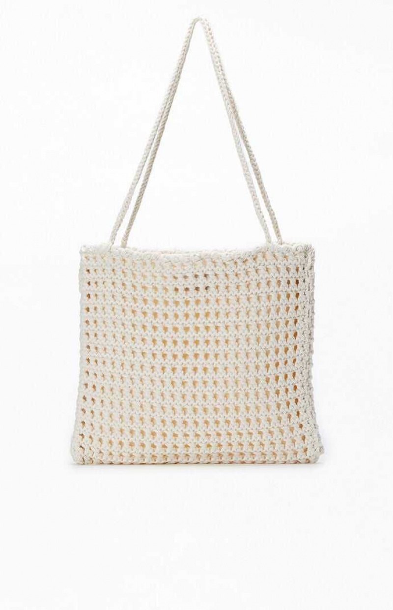 CREAM PacSun Crochet Shoulder Bag | GBHQFZM-68