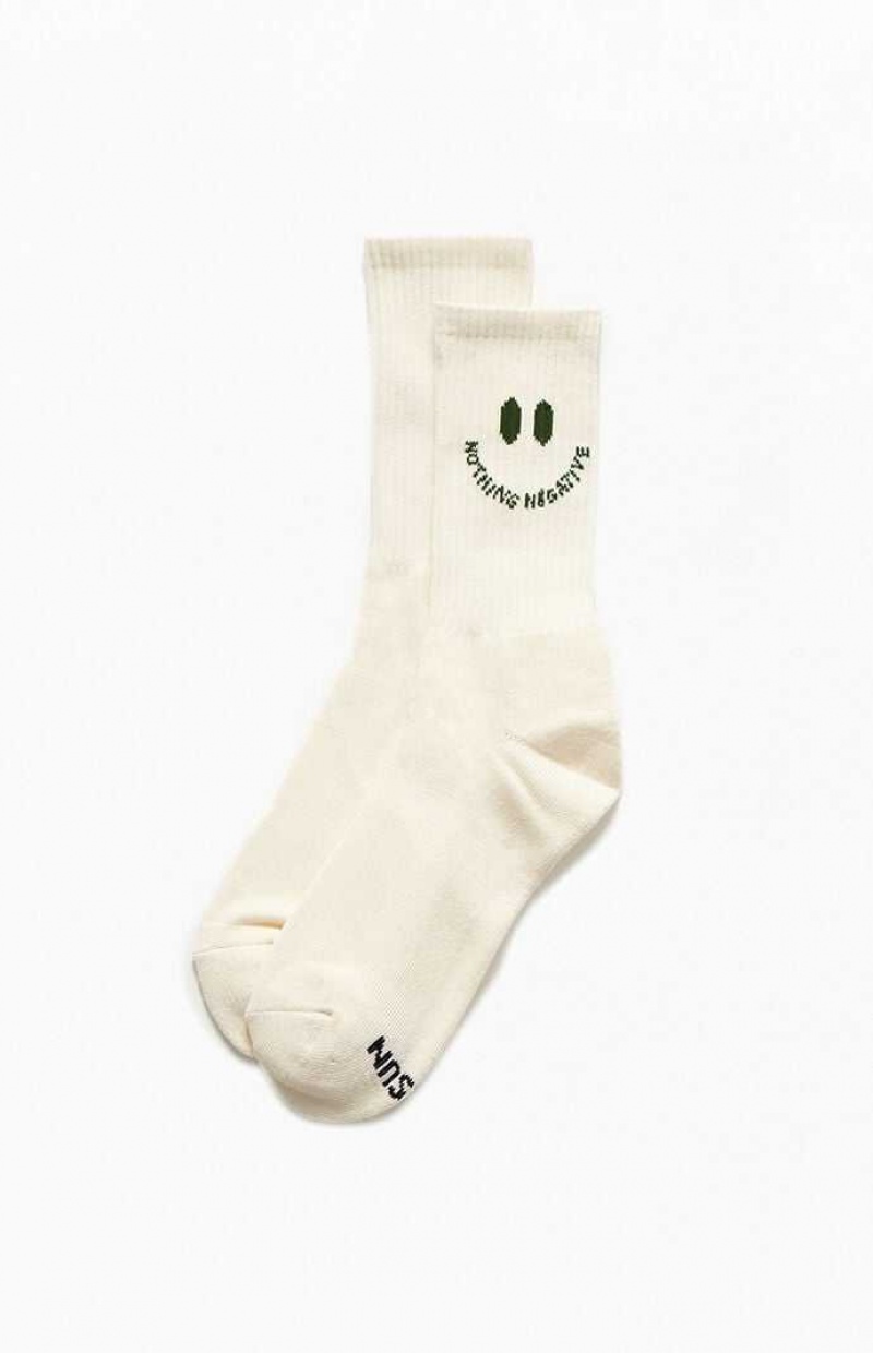 CREAM PacSun Eco Nothing Negative Crew Socks | ZXPKGEL-34