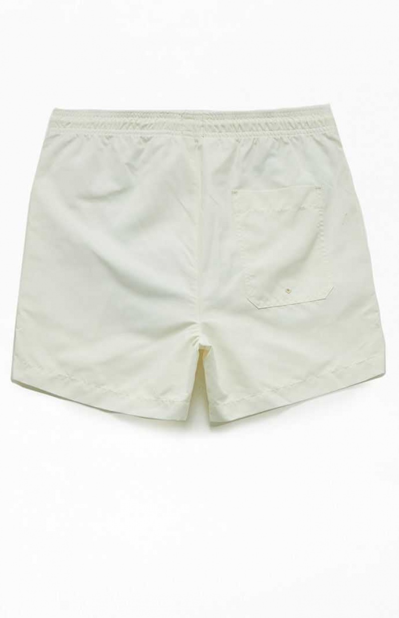 CREAM PacSun Eco Retro Graphic 4.5" Swim Trunks | OFWQRYA-23