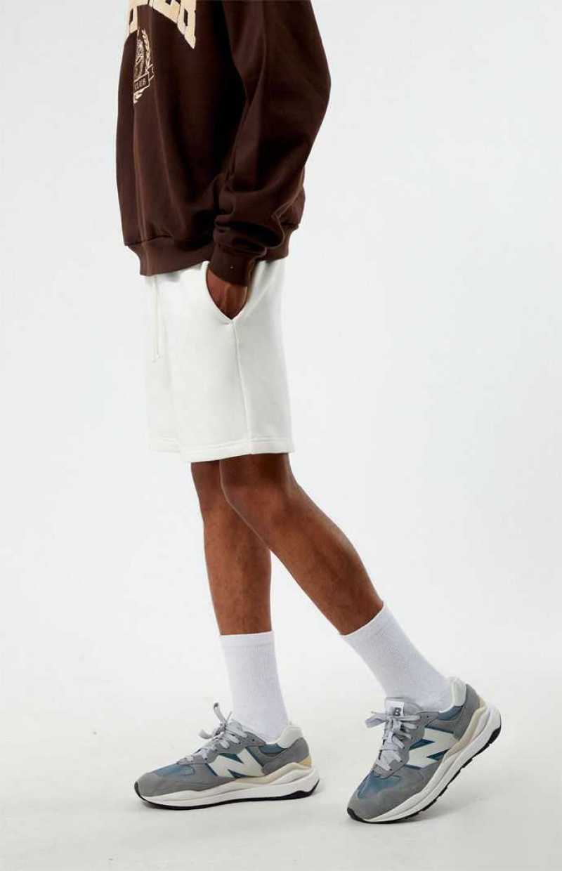 CREAM PacSun Fleece Cream Sweat Shorts | HTNYQDU-16