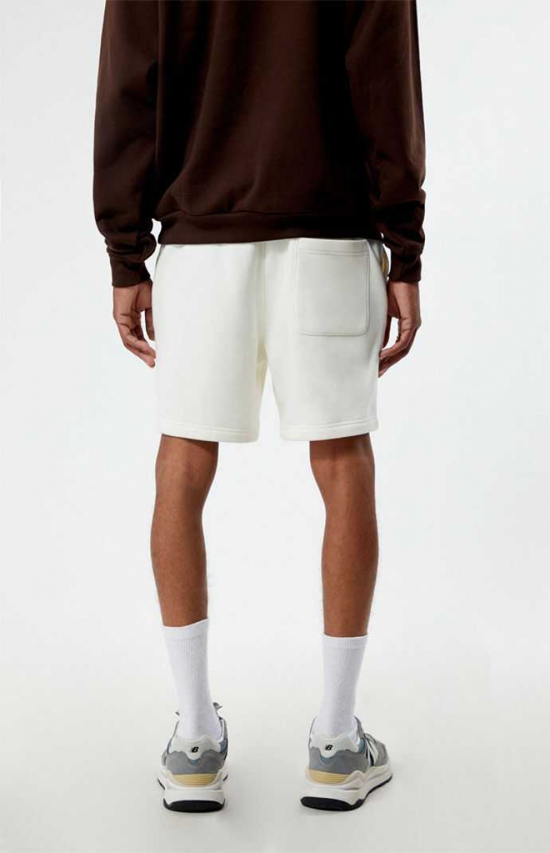 CREAM PacSun Fleece Cream Sweat Shorts | HTNYQDU-16